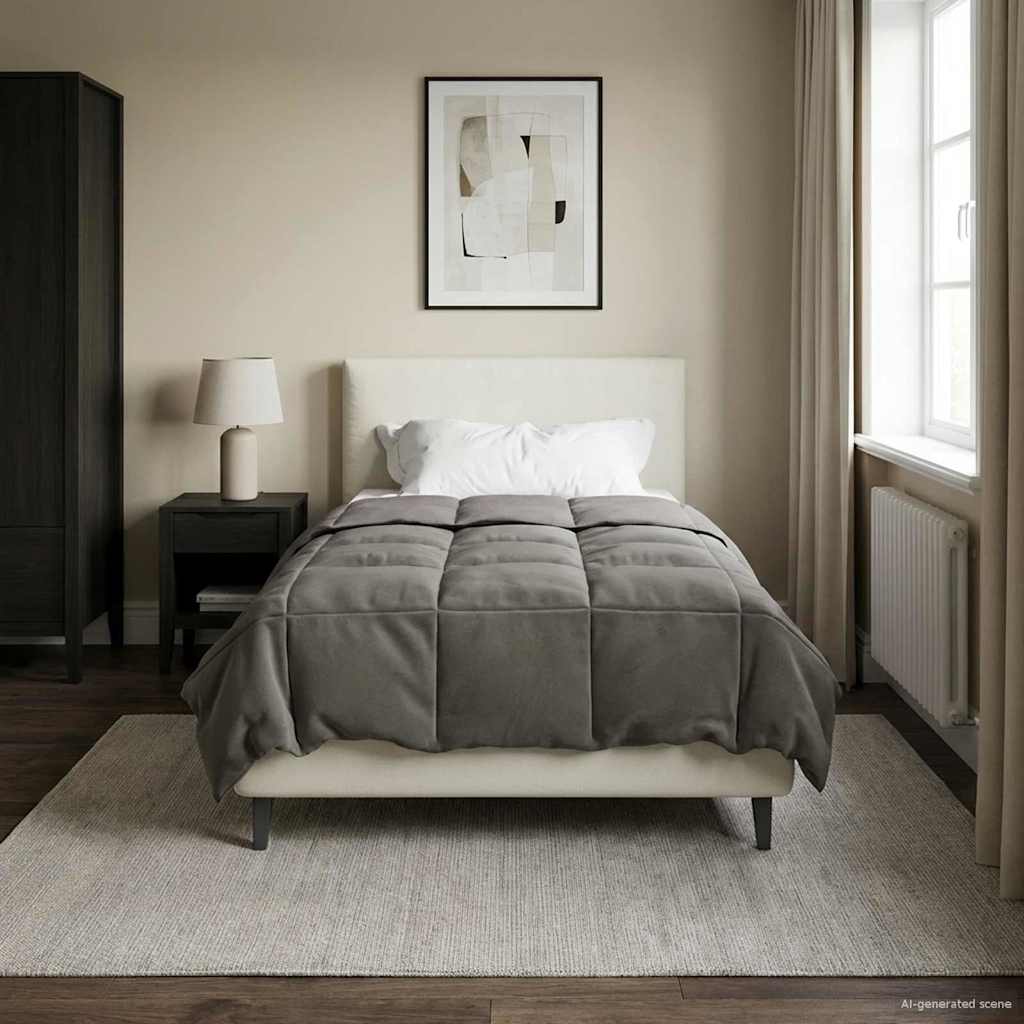 Vidaxl vol jaar dekbed 155 x 220 cm 4 seizoenen lichtgrijs ademend