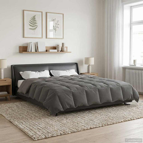 Vidaxl vol jaar dekbed 220 x 240 cm 4 seizoenen lichtgrijs ademend
