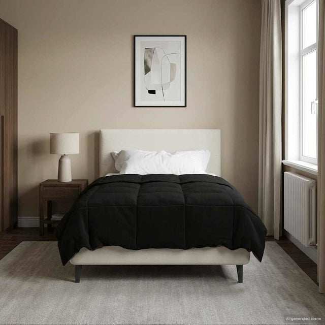 Vidaxl vol jaar dekbed 140 x 200 cm 4 seizoenen zwart ademend