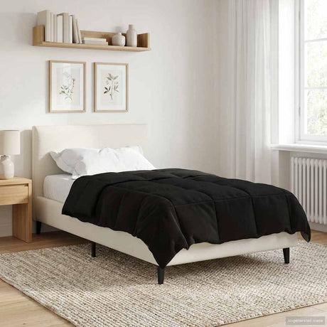 Vidaxl vol jaar dekbed 135 x 220 cm 4 seizoenen zwart ademend