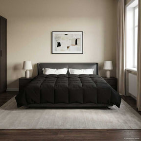Vidaxl vol jaar dekbed 260 x 220 cm 4 seizoenen zwart ademend