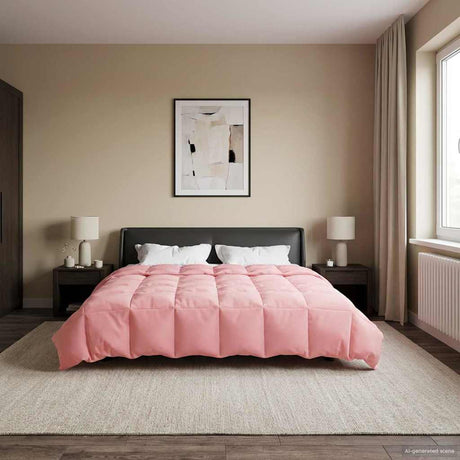 Vidaxl vol jaar dekbed 240 x 260 cm 4 seizoenen roze ademend