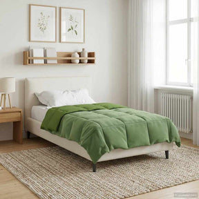 Vidaxl vol jaar dekbed 135 x 220 cm 4 seizoenen groen ademend