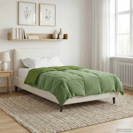 Vidaxl vol jaar dekbed 140 x 220 cm 4 seizoenen groen ademend