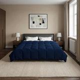 Vidaxl vol jaar dekbed 200 x 200 cm 4 seizoenen donkerblauw ademend