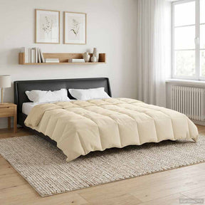 Vidaxl vol jaar dekbed 200 x 200 cm 4 seizoenen crèmekleurig ademend