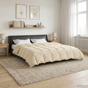 Vidaxl vol jaar dekbed 200 x 240 cm 4 seizoenen crèmekleurig ademend