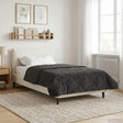 Vidaxl zomer dekbed 155 x 200 cm zomer antraciet ademend