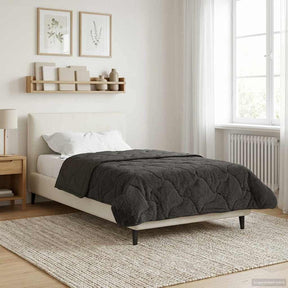 Vidaxl zomer dekbed 155 x 200 cm zomer antraciet ademend