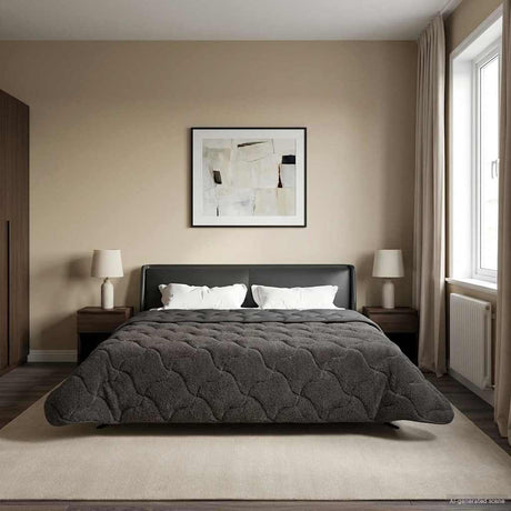 Vidaxl zomer dekbed 200 x 240 cm zomer antraciet ademend