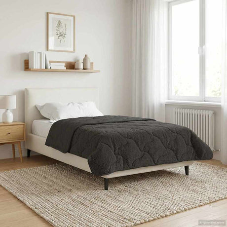 Vidaxl zomer dekbed 155 x 220 cm zomer antraciet ademend
