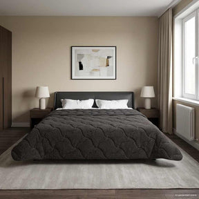 Vidaxl zomer dekbed 200 x 220 cm zomer antraciet ademend