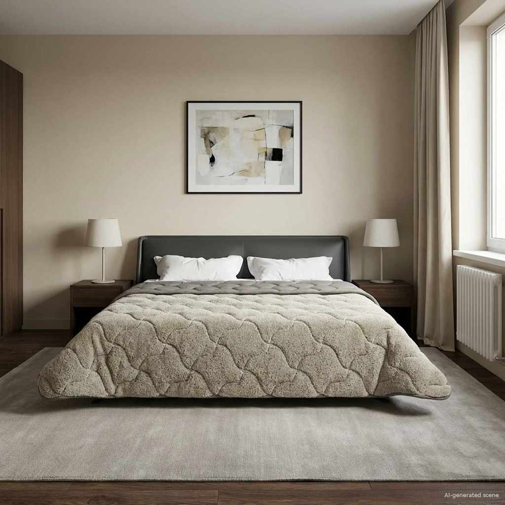 Vidaxl zomer dekbed 200 x 200 cm zomer lichtgrijs ademend