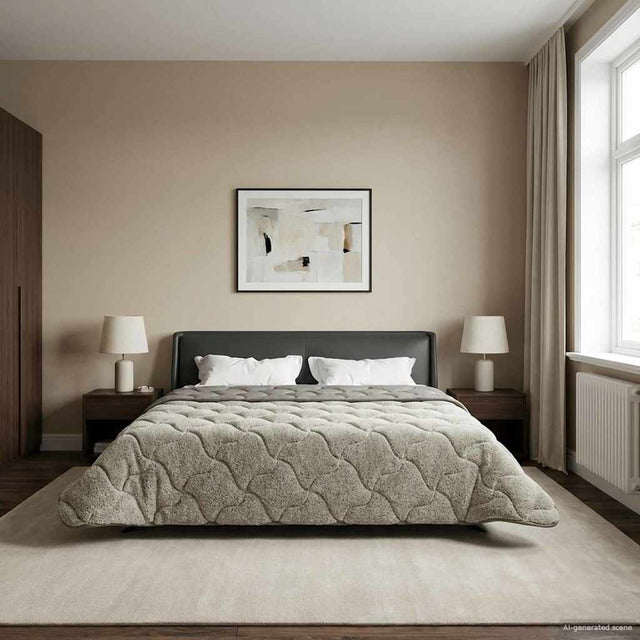 Vidaxl zomer dekbed 200 x 240 cm zomer lichtgrijs ademend