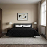 Vidaxl zomer dekbed 240 x 260 cm zomer zwart ademend