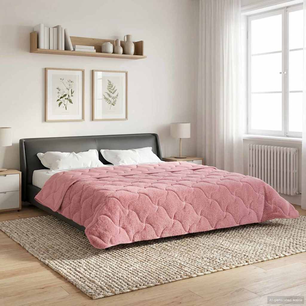 Vidaxl zomer dekbed 200 x 240 cm zomer roze ademend