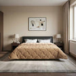 Vidaxl zomer dekbed 200 x 220 cm zomer taupe ademend