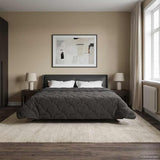 Vidaxl vol jaar dekbed gekwilt antraciet 200 x 240 cm