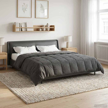 Vidaxl vol jaar dekbed gekwilt antraciet 220 x 260 cm