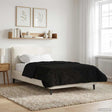 Vidaxl vol jaar dekbed zwart 155 x 200 cm microfiber en teddy fleece