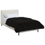 Vidaxl vol jaar dekbed zwart 155 x 200 cm microfiber en teddy fleece