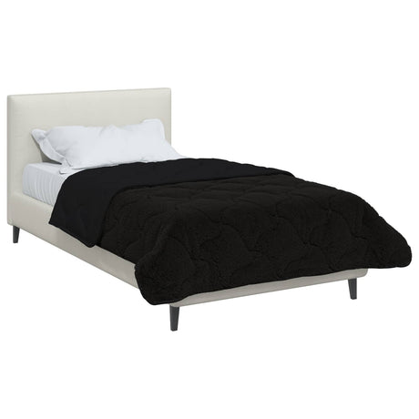 Vidaxl vol jaar dekbed zwart 155 x 220 cm microfiber en teddy fleece
