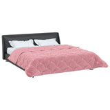 Vidaxl vol jaar dekbed roze 200 x 200 cm microfiber en teddy fleece