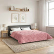 Vidaxl vol jaar dekbed roze 220 x 240 cm microfiber en teddy fleece