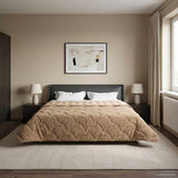 Vidaxl vol jaar dekbed 200 x 200 cm nee taupe ademend