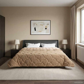 Vidaxl vol jaar dekbed 200 x 200 cm nee taupe ademend