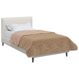 Vidaxl vol jaar dekbed 135 x 220 cm nee taupe ademend