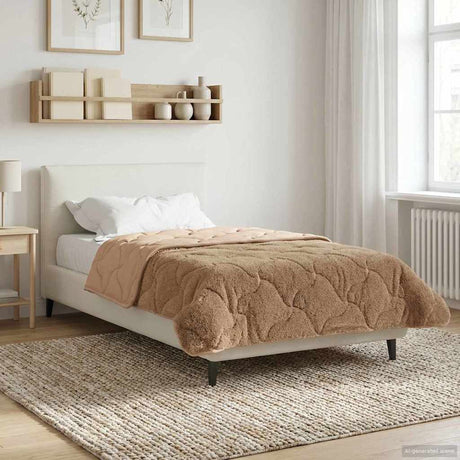 Vidaxl vol jaar dekbed 155 x 220 cm nee taupe ademend