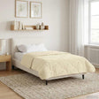 Vidaxl vol jaar dekbed crème 140 x 200 cm microfiber en teddy fleece