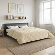 Vidaxl vol jaar dekbed crème 200 x 200 cm microfiber en teddy fleece