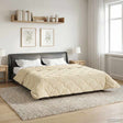 Vidaxl vol jaar dekbed crème 220 x 240 cm microfiber en teddy fleece