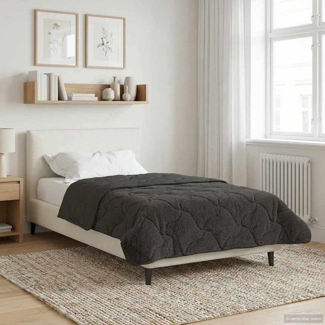 Vidaxl winter dekbed 135 x 200 cm winter antraciet ademend