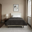 Vidaxl winter dekbed 140 x 220 cm winter antraciet ademend