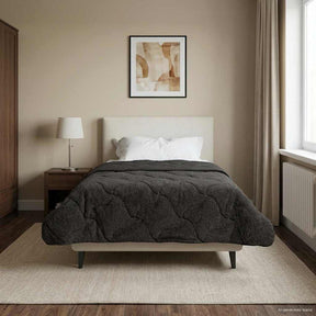 Vidaxl winter dekbed 135 x 200 cm winter antraciet ademend