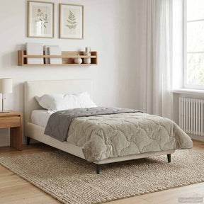 Vidaxl winter dekbed 140 x 220 cm winter lichtgrijs ademend