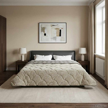Vidaxl winter dekbed 200 x 240 cm winter lichtgrijs ademend