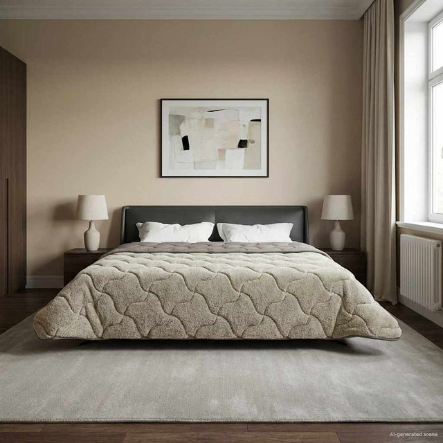 Vidaxl winter dekbed 240 x 260 cm winter lichtgrijs ademend