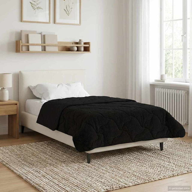 Vidaxl winter dekbed 135 x 200 cm winter zwart ademend