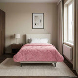 Vidaxl winter dekbed 140 x 220 cm winter roze ademend