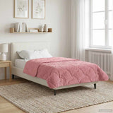Vidaxl winter dekbed 155 x 220 cm winter roze ademend