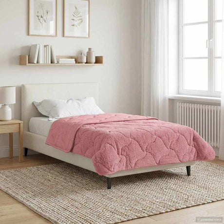 Vidaxl winter dekbed 155 x 220 cm winter roze ademend