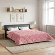 Vidaxl winter dekbed 240 x 260 cm winter roze ademend