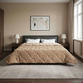 Vidaxl winter dekbed 200 x 200 cm winter taupe ademend