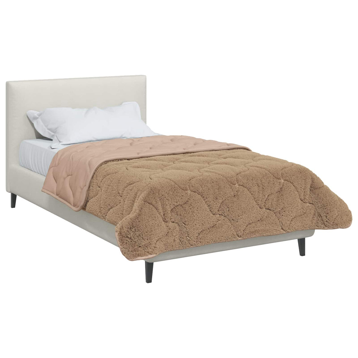 Vidaxl winter dekbed 155 x 220 cm winter taupe ademend