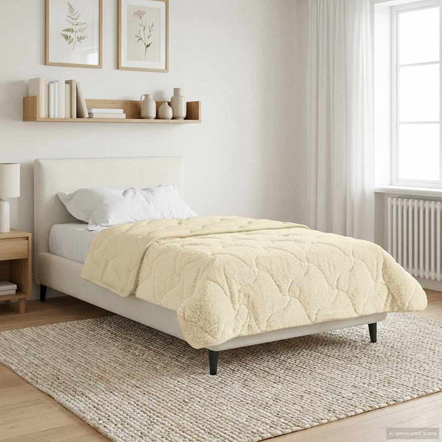 Vidaxl winter dekbed 135 x 200 cm winter crème ademend