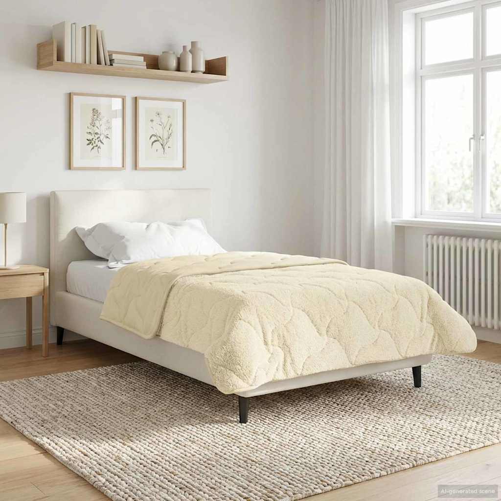 Vidaxl winter dekbed 140 x 200 cm winter crème ademend